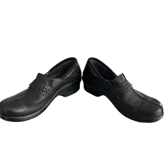 Ariat | Black Slip On Leather Clogs Wedge Shoes Size 7.5
