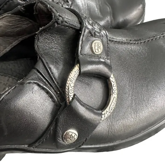 Ariat | Black Slip On Leather Clogs Wedge Shoes Size 7.5