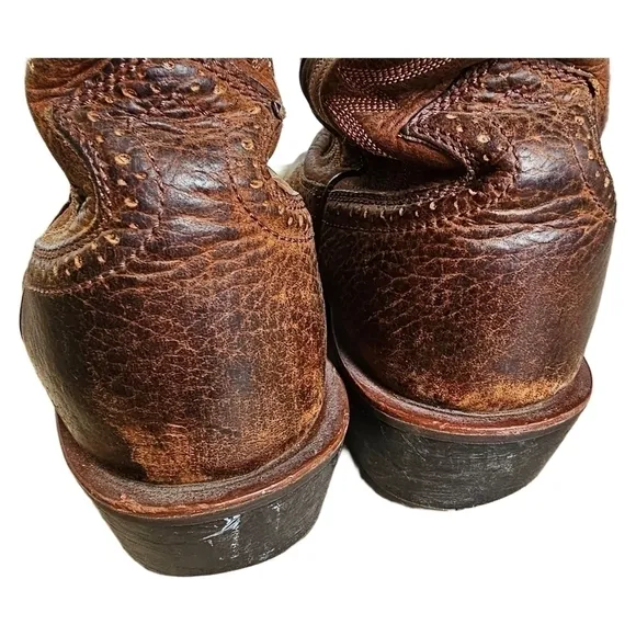 Ariat Heritage cowboy western leather brown square toe boots
