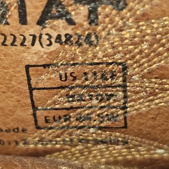 Ariat Heritage cowboy western leather brown square toe boots
