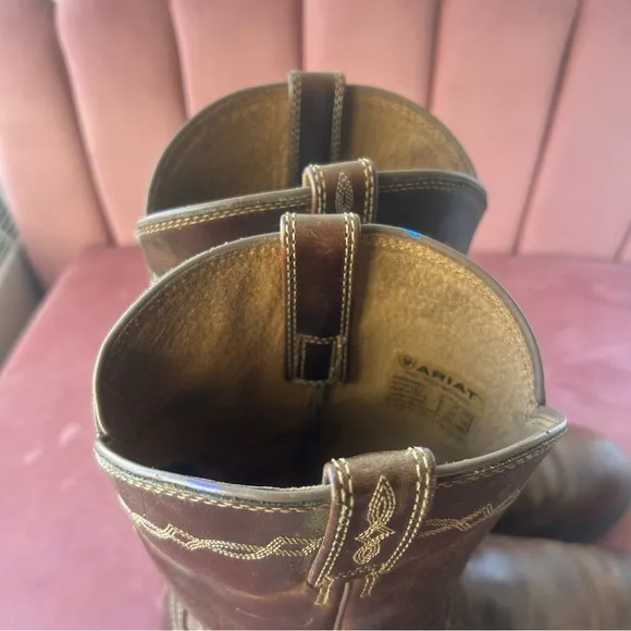 Ariat Men’s Brown Leather Western Boots size 12 D