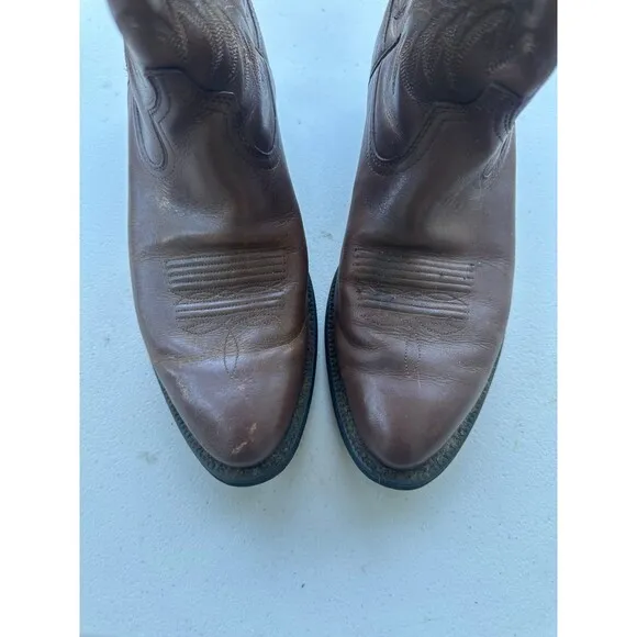 Ariat Men's Heritage Traditional R Toe Distressed Brown Western Cowboy Boot 8.5