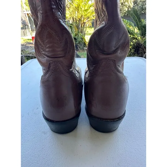 Ariat Men's Heritage Traditional R Toe Distressed Brown Western Cowboy Boot 8.5