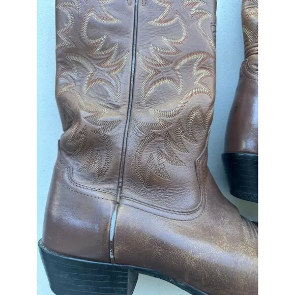 Ariat Men's Heritage Traditional R Toe Distressed Brown Western Cowboy Boot 8.5