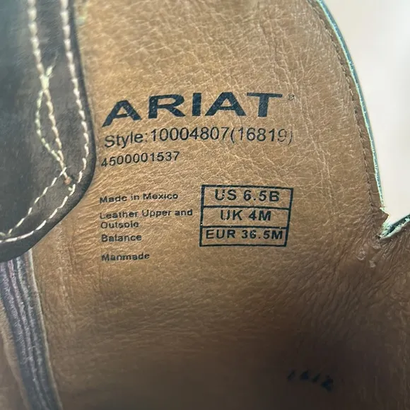Ariat Purple and Tan Western Leather Upper Boots