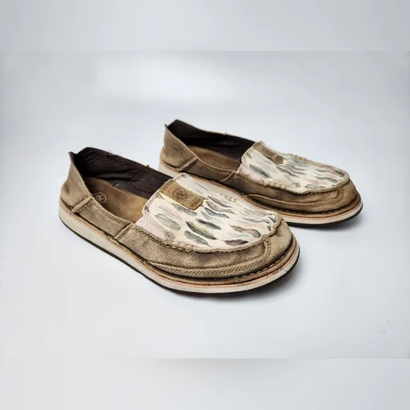 Ariat Slip On Feather 8.5 Women’s Casual‎ Leather Shoes Western Comfort Shoes
