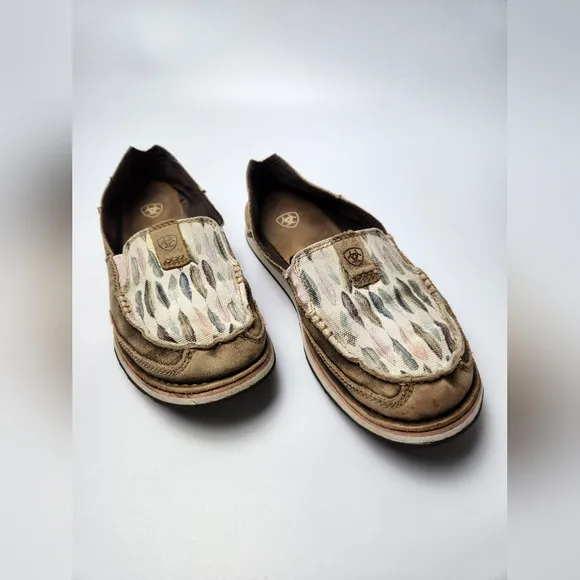 Ariat Slip On Feather 8.5 Women’s Casual‎ Leather Shoes Western Comfort Shoes