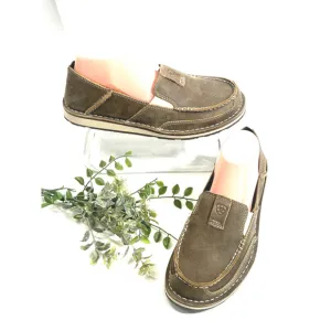 Ariat Women's Brown Bomber Cruiser Shoes Size 9.5 B US Slip-On Leather Boat