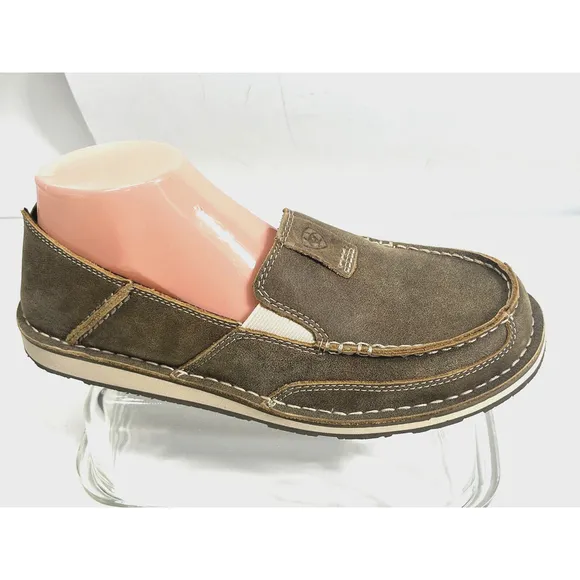Ariat Women's Brown Bomber Cruiser Shoes Size 9.5 B US Slip-On Leather Boat