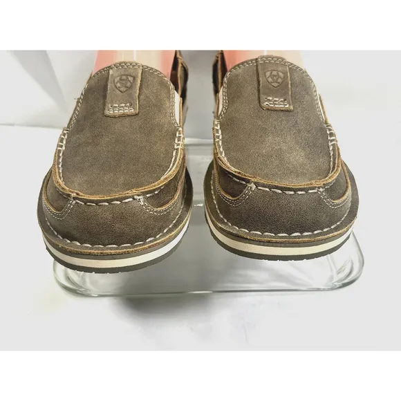 Ariat Women's Brown Bomber Cruiser Shoes Size 9.5 B US Slip-On Leather Boat