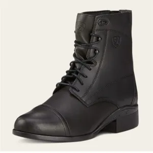 Ariat Women's Scout Lace Paddock Boots Black‎ Leather Size 7 B