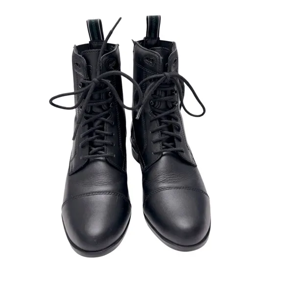 Ariat Women's Scout Lace Paddock Boots Black‎ Leather Size 7 B