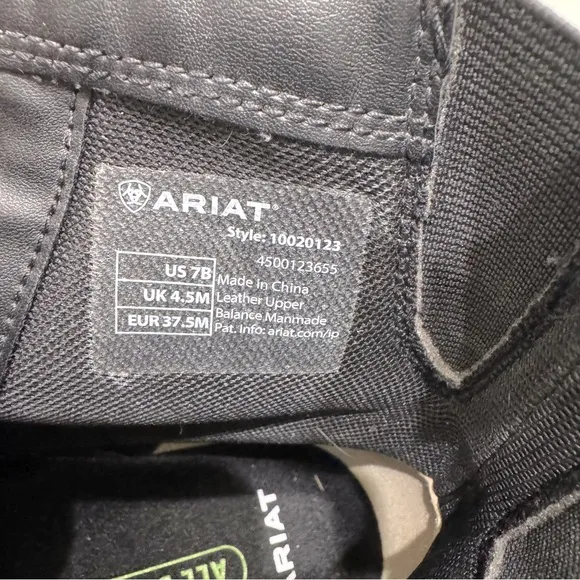 Ariat Women's Scout Lace Paddock Boots Black‎ Leather Size 7 B