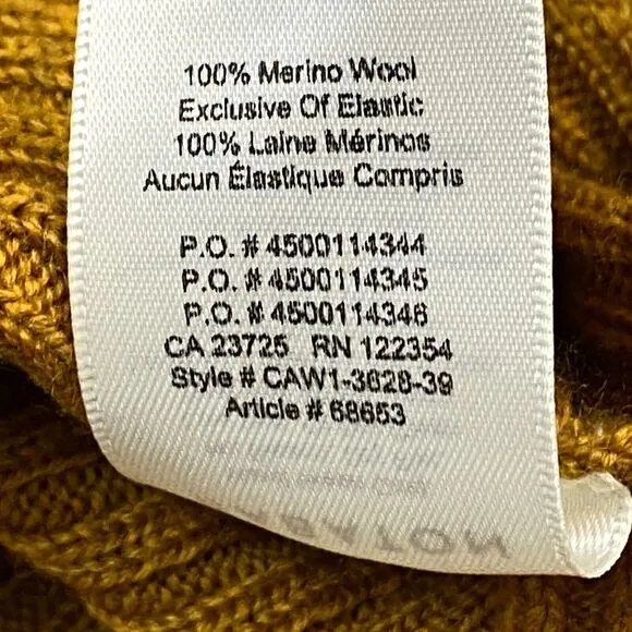 Aritzi Babaton 100% Merino Wool Sweater Womens M Yellow  Ribbed