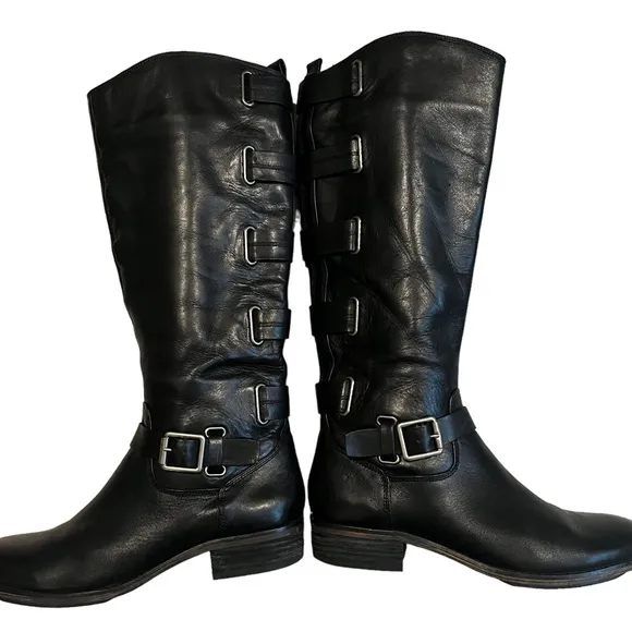 Arturo Chiang Elsie Leather Knee Boots, Sz 7.5
