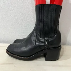 ASH Black Leather XOX Side Zip Boots