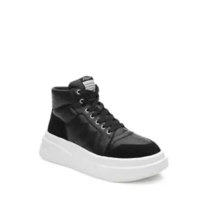 ASH Womens Black Perforated Padded Imagine Round Toe Platform Sneakers Shoes 40
