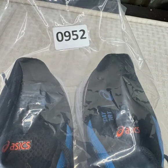 Asics Mens Running Shoes Size 11 Black/Blue/Orange Everyday Comfort AmpliFoam