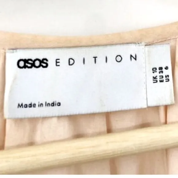 ASOS EDITION embroidered wrap mini dress. Size 6.