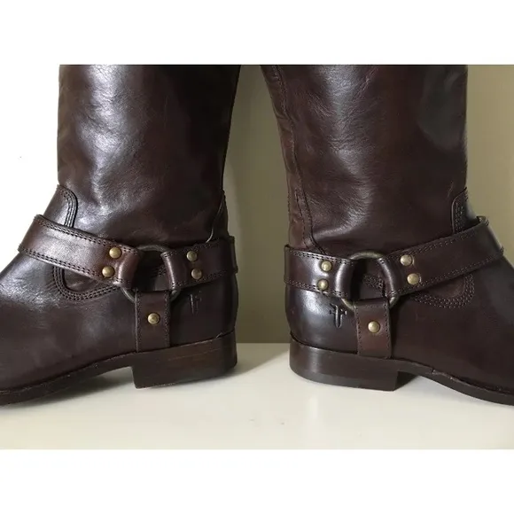 Authentic FRYE Melissa Harness Tall Knee High Leather Boots