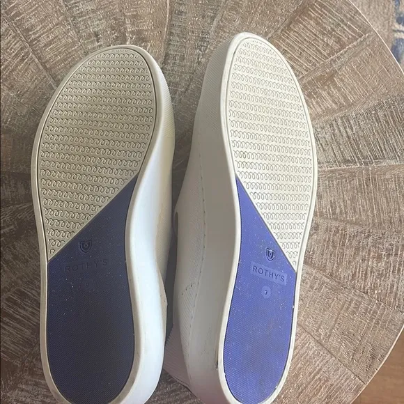 Authentic Rothy's White Slip-On Sneaker Flats