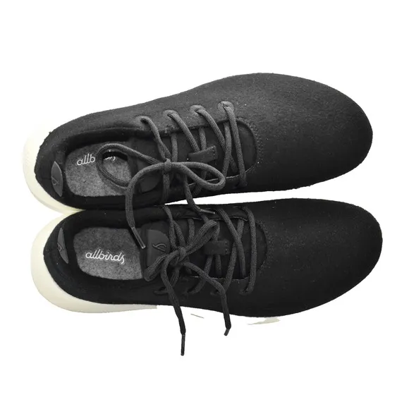 B5 NEW ALL BIRDS ZQ Black Superfine Merino Wool Everyday Sneaker Shoes Size 11M