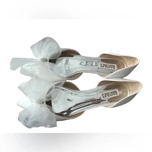 Badgley Mischka Fergie Tulle Pointed Toe Flats