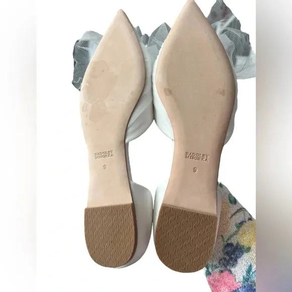 Badgley Mischka Fergie Tulle Pointed Toe Flats