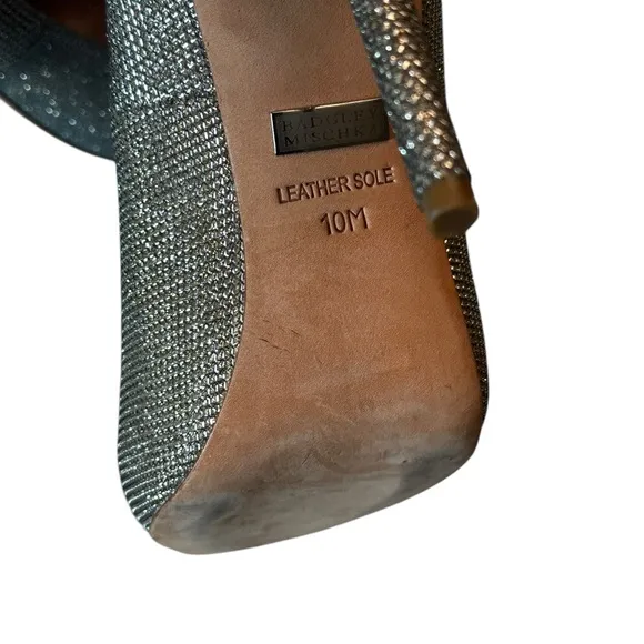 Badgley Mischka Lust Metallic Stiletto Pump Peep Toe - Women’s 10. Wedding ready