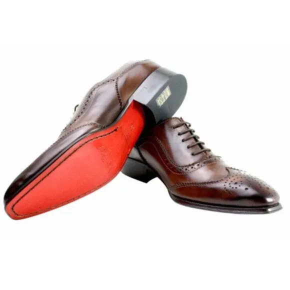 Baki Brown Oxford Mens Italian Leather Shoes