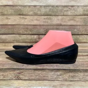 Balenciaga Black Leather Pointed Flats