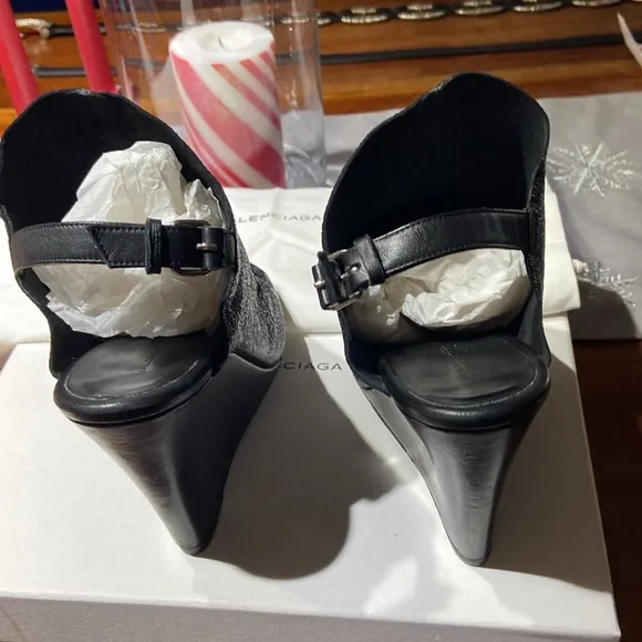 Balenciaga sparkling wedges size 7 US look new worn only a few times