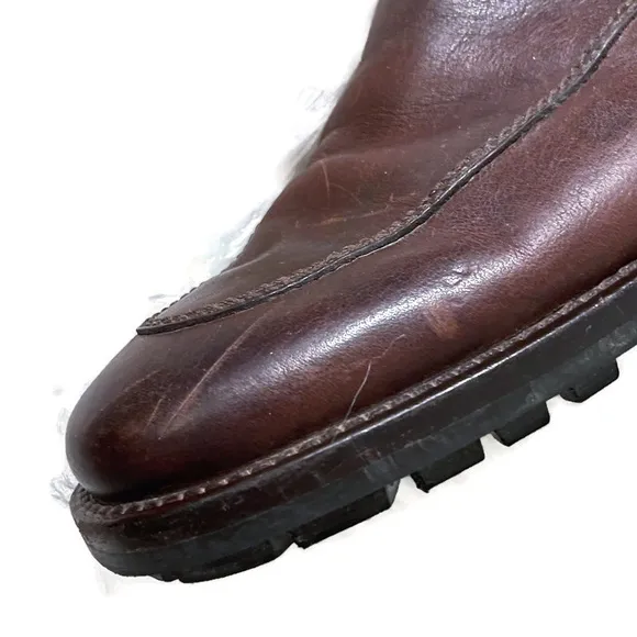 Bally Chocolate Brown Leather Ankle Boots