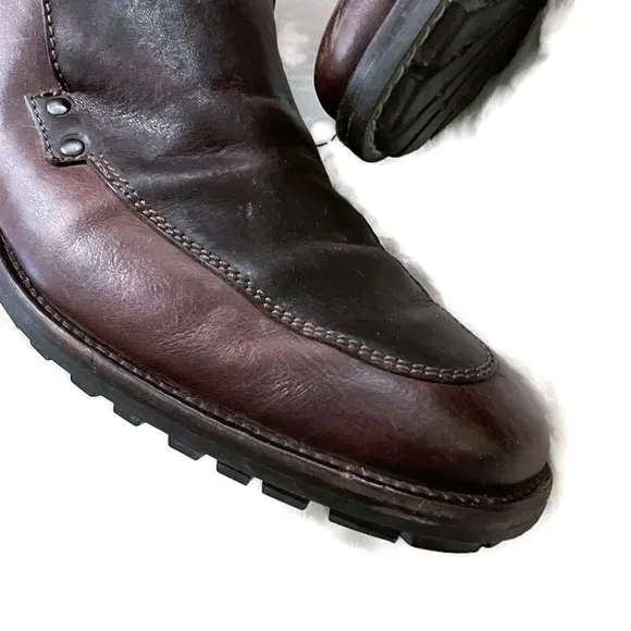 Bally Chocolate Brown Leather Ankle Boots