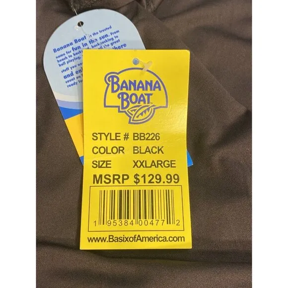 Banana Boat Sleeveless Shift Dress UPF 50  Size XXL Black BB226 Slip On