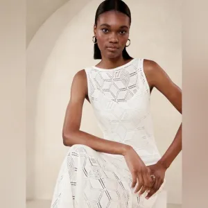 Banana Republic Lexia Lace Maxi Dress In White
