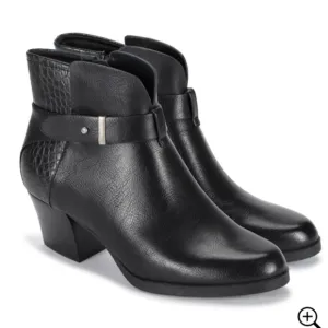Bare Traps Lane Women’s Lane Black Ankle Booties Boots side zip buckle Size 8