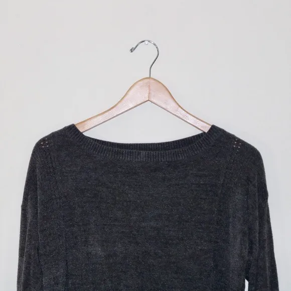 Barefoot Dreams CozyChic Ultra Lite Dockside Pullover in Carbon (Grey)