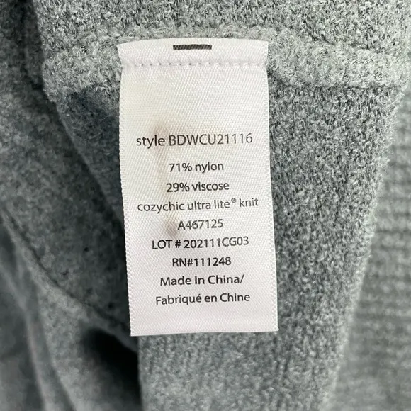 Barefoot Dreams CozyChic Ultra Lite Dockside Pullover Sweater Dolphin Blue Gray
