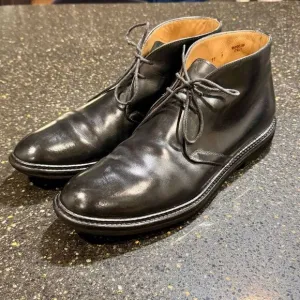 Barney’s New York Black Leather Low Boots. Size 11