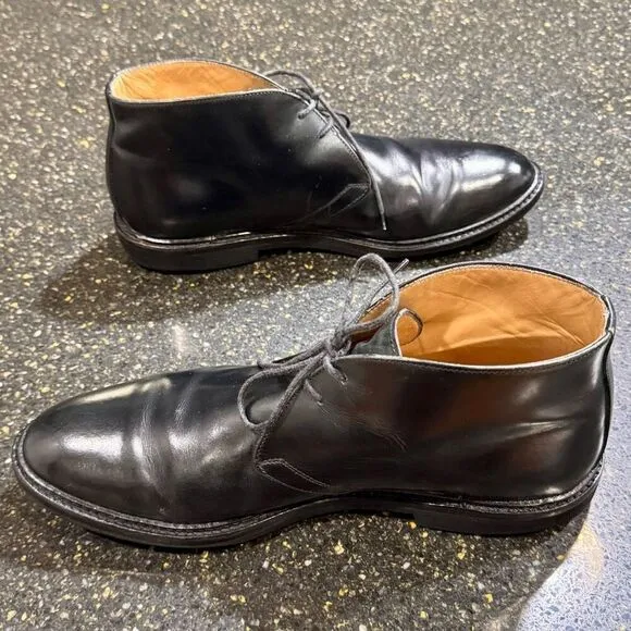 Barney’s New York Black Leather Low Boots. Size 11