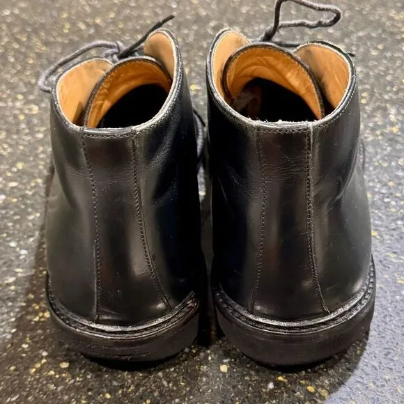 Barney’s New York Black Leather Low Boots. Size 11