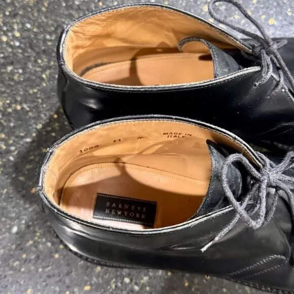 Barney’s New York Black Leather Low Boots. Size 11