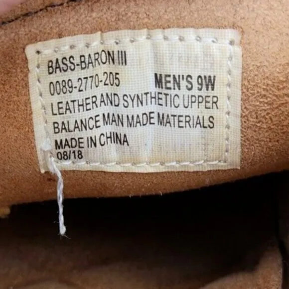 Bass Mens Size 9W Baron III Boat Shoes Brown Leather Slip On Loafers 9 Wide 0089