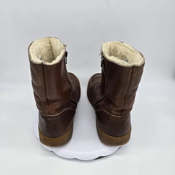 Bates Floaters Shoes Men's 11 M Wool Lined  Vintag Leather Boots Side Zip Close