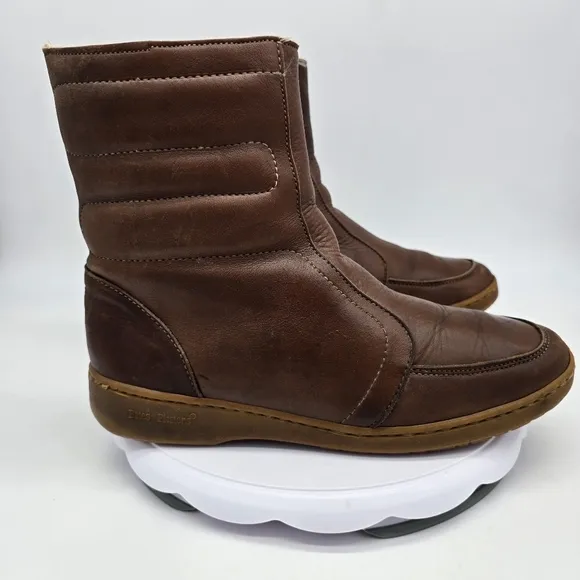 Bates Floaters Shoes Men's 11 M Wool Lined  Vintag Leather Boots Side Zip Close