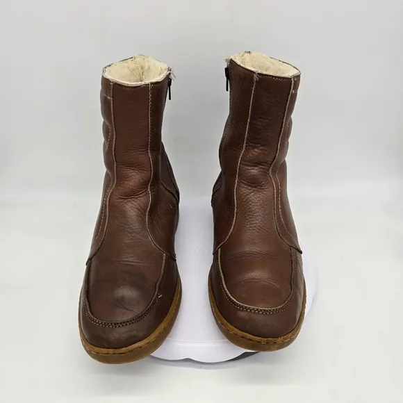 Bates Floaters Shoes Men's 11 M Wool Lined  Vintag Leather Boots Side Zip Close