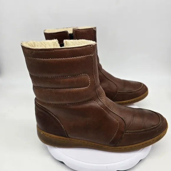 Bates Floaters Shoes Men's 11 M Wool Lined  Vintag Leather Boots Side Zip Close