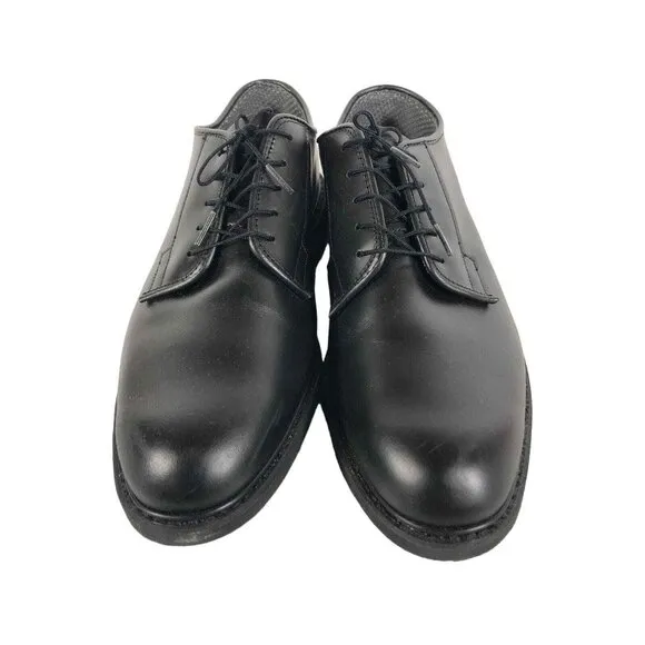 Bates Men's Black Leather Almond Toe Lace Up Oxford Dress Shoes Size 11.0 NIB