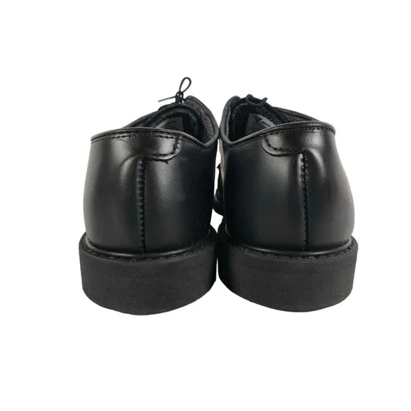 Bates Men's Black Leather Almond Toe Lace Up Oxford Dress Shoes Size 11.0 NIB